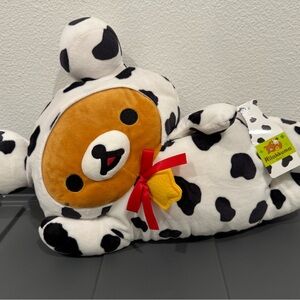NWT Rilakkuma Laydown Cow Plush 18" San-X